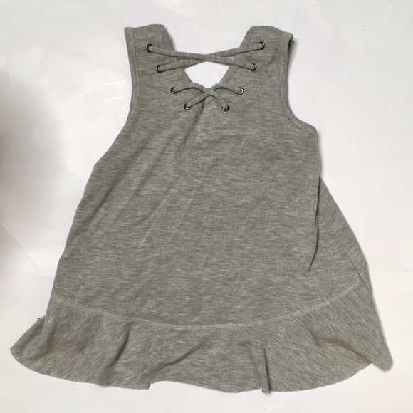 Afton Street Girls Grey Criss-Cross Back Tank Top - Picture 4 of 6